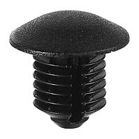 Кріплення обшивки, один капелюшок, Кліпса типу Ель Круглий капелюх, Чорний, Пластик, Розміри (мм): T-12 F-7.5 H-12