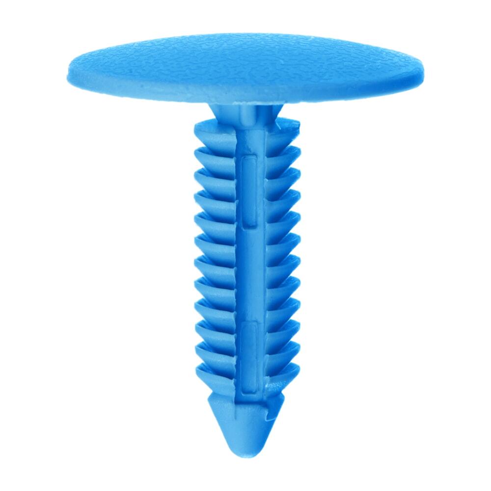 Кріплення обшивки, один капелюшок, Кліпса типу Ель Круглий капелюх, Блакитний, Пластик, Розміри (мм): Ø-7 T-26.6, фото 1