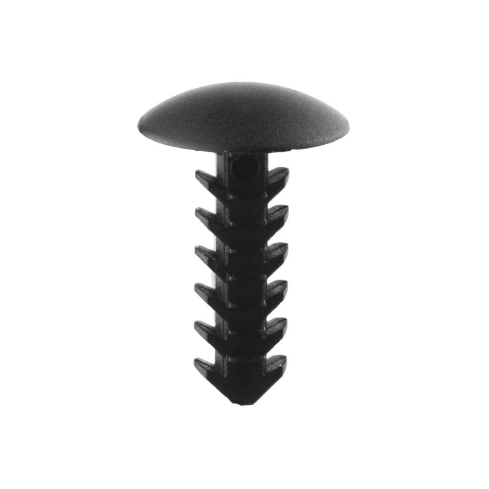 Кріплення обшивки, один капелюшок, Кліпса типу Ель Круглий головка, Чорний, Пластик, Розміри (мм): T-8.7 F-3.9x3.5, фото 1