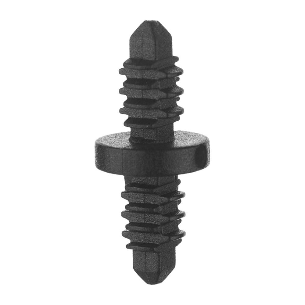 Кріплення обшивки, один капелюшок, Кліпса типу Ель Двостороння ялина, Чорний, Пластик, Розміри (мм): T-7.5 F-4.1, фото 1