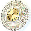 Безшумний гарний годинник на стіну (70 cм) в спальню вітальню "Коло-S" NC золотистий, фото 2