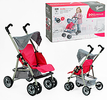 Візок для ляльок SO 617-5 B металева основа, додатковий кошик, складний каптур, в коробці