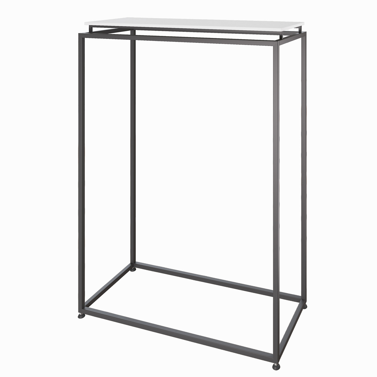 Вішалка стійка для магазину одягу з полкою, острів 1623х1200х500 мм