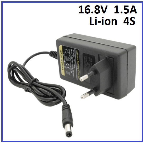 Зарядний пристрій Jinyi для Li-ion 16.8V 4S до 1.5A штекер 5.5х2.5, фото 1