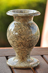 Ваза з натурального каменю яшма, 12 см (колір, як на фото)