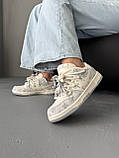 Бежеві шкіряні чоловічі кросівки Nike SB x Louis Vuitton - демісезонні данк, фото 2