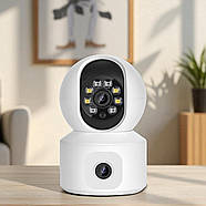 Камера спостереження 2 в 1 з поворотною та стаціонарною камерою WiFi IP 3,6 Мп JT-8292QJ, фото 9