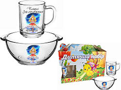 Набір дитячий (бульйонниця 500мл чашка 250мл) 942691 Принцеса в под. коробці ТМ FARGLASS