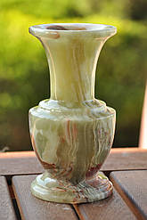 Ваза з натурального каменю онікс, 14 см (колір, як на фото)