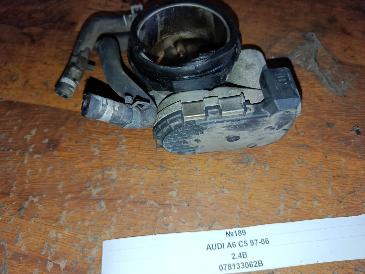 №189 Дросельна заслінка 2.4B 078133062B для Audi A6 C5 97-06, фото 1