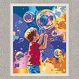 Картина за номерами Люди. Мильні бульбашки з фарбами металік 40*50 см Art Craft 10449-AC, фото 2