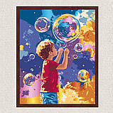 Картина за номерами Люди. Мильні бульбашки з фарбами металік 40*50 см Art Craft 10449-AC, фото 3