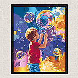 Картина за номерами Люди. Мильні бульбашки з фарбами металік 40*50 см Art Craft 10449-AC, фото 4