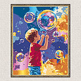 Картина за номерами Люди. Мильні бульбашки з фарбами металік 40*50 см Art Craft 10449-AC, фото 5