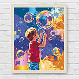 Картина за номерами Люди. Мильні бульбашки з фарбами металік 40*50 см Art Craft 10449-AC, фото 7