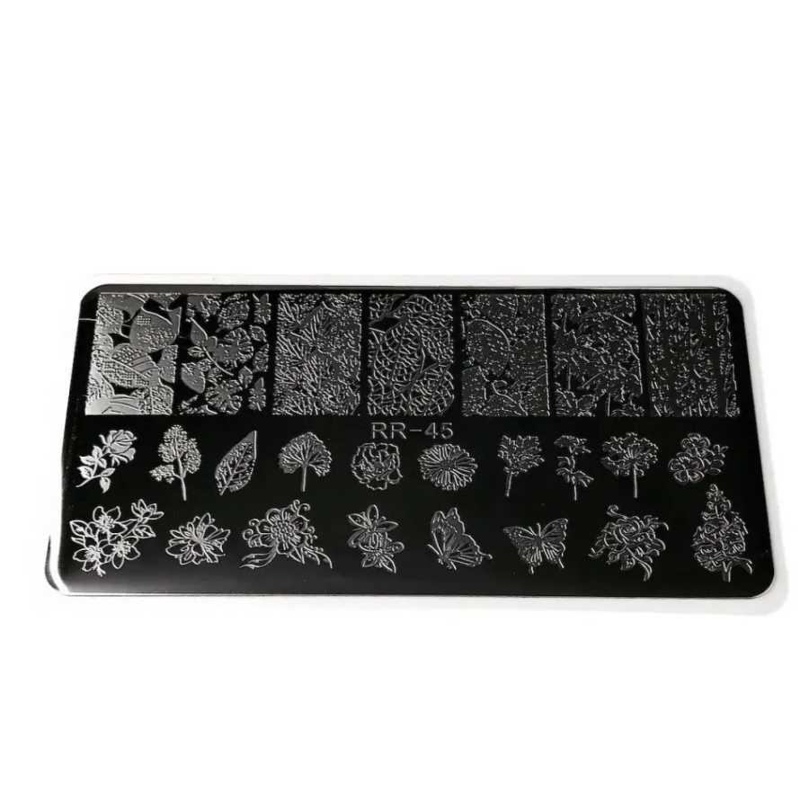 Пластина для стемпінгу RR-45 на пластиковій основі, фото 1