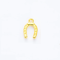 Підвіски металеві Finding Кулон підкова на щастя фарт Золотистий 14 мм х 9 мм
