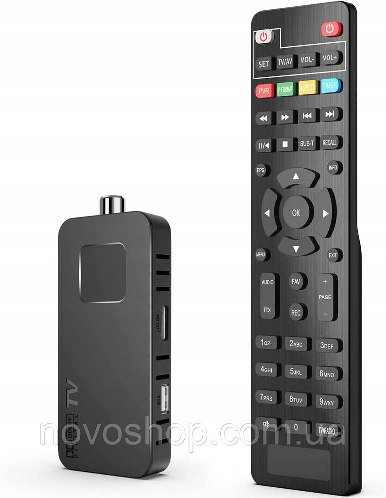 Тюнер dvb-t2 dcolor u8 міні stick hevc h.265, фото 1