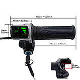 Ручка газу для електроскутера 48V з індикацією напруги, фото 8