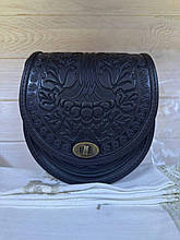 Жіноча сумка з телячої шкіри ручного оздоблення