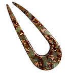 Заколка для волосся France hair clip U-shaped Marble-Blue 14 см