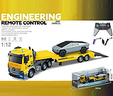 Трейлер на радіокеруванні YJ 132-9 акумулятор 3.7 V, пульт керування, масштаб 1:12, підсвічування, причеп, фото 4