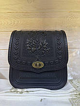 Жіноча сумка з телячої шкіри ручного оздоблення