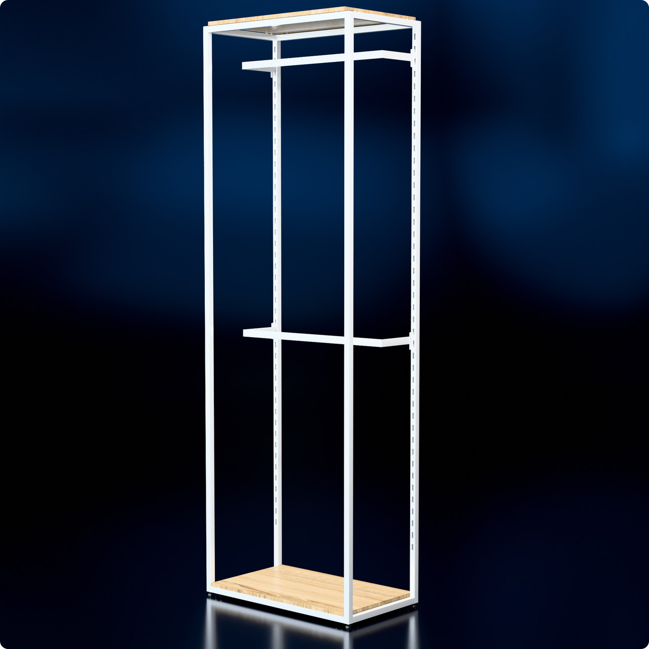 Стійка "PENELOPE ODISSEY" 2400х830х480мм. Рейл вішало для одягу, стелаж поличний з вішалками та полицями, фото 1