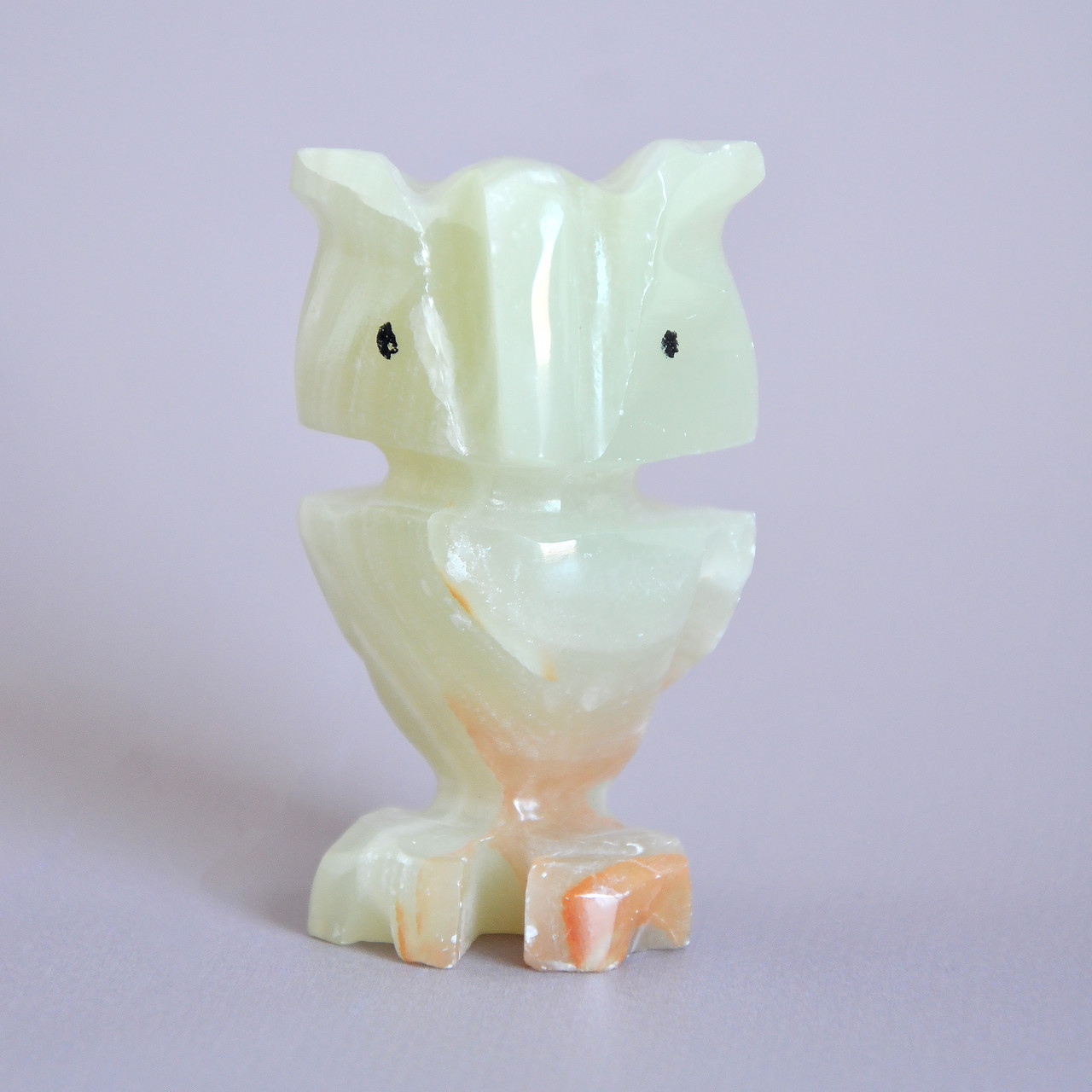 Статуетка сова з натурального каменю онікс, 6.5 х 3.5см (колір, як на фото), фото 1