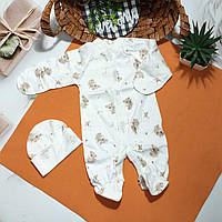 Чоловічок для новонароджених у пологовий будинок 50 розмір з шапочкою у подарунок з Коалою