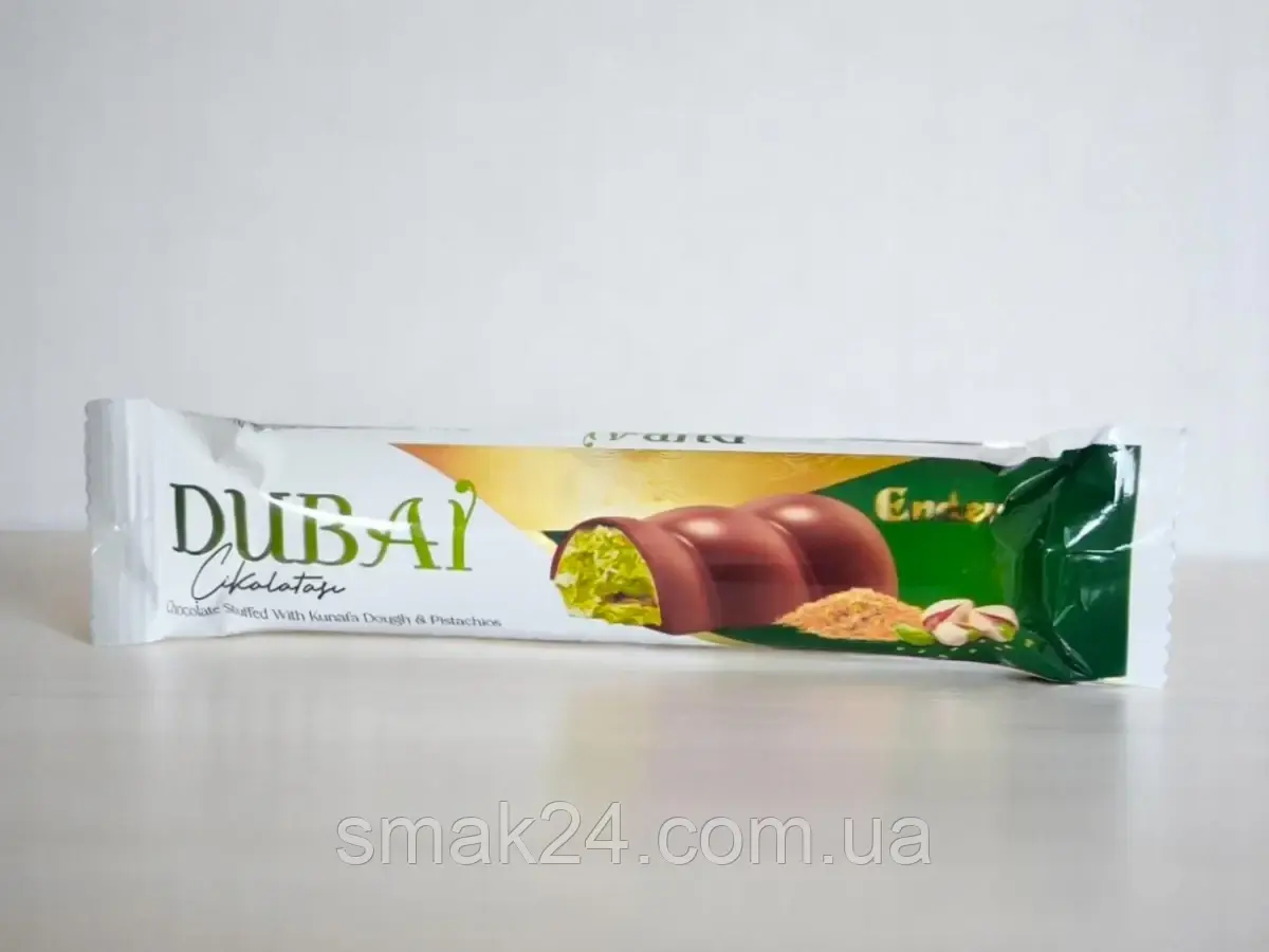 Дубайський шоколадний батончик із фісташками та кандіфі Ender Dubai Chocolate with Pistachio&Kadaifi 35 г