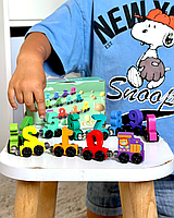 Деревянная игрушка Магнитный поезд C 74250 с цифрами