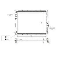 Радіатор охолодження двигуна BMW 3 (E46) (00-05)