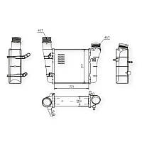 Радіатор Audi A4, A6 1.9-2.0D (00-09) інтеркулера