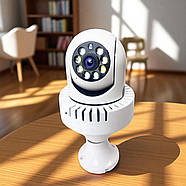 WiFi Камера відеоспостереження з поворотним модулем та кріпленням у цоколь E27 JT-8191HJ, фото 8