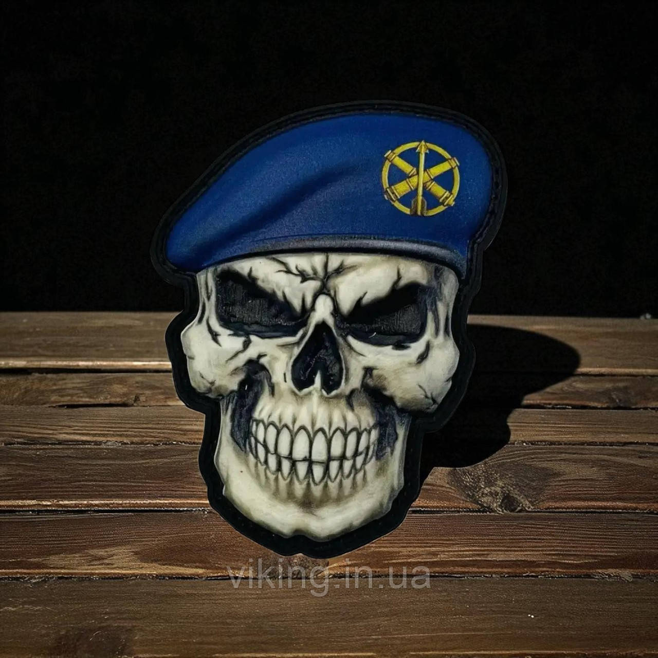 Патч / шеврон у вигляді Черепа у береті ППО ЗРВ, фото 1