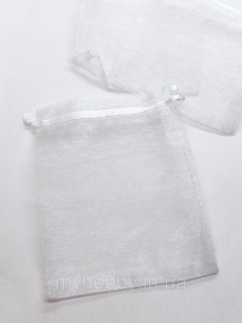 Мішочок з органзи 9*12см Білий -5шт, фото 1