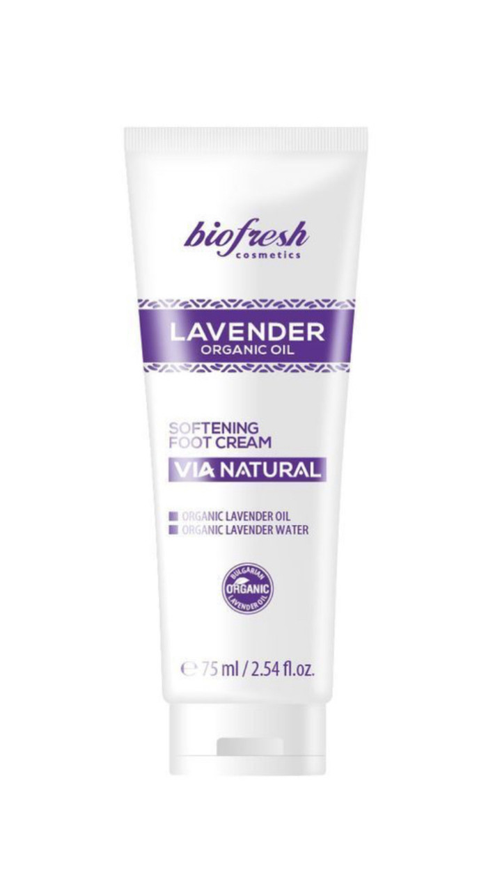 Пом'якшуючий крем для ніг з олією лаванди "VIA Natural Lavender" BioFresh 75 мл, фото 1