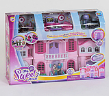 Будиночок ляльковий 16427 з меблями та фігурками, світло, звук, в коробці, фото 6