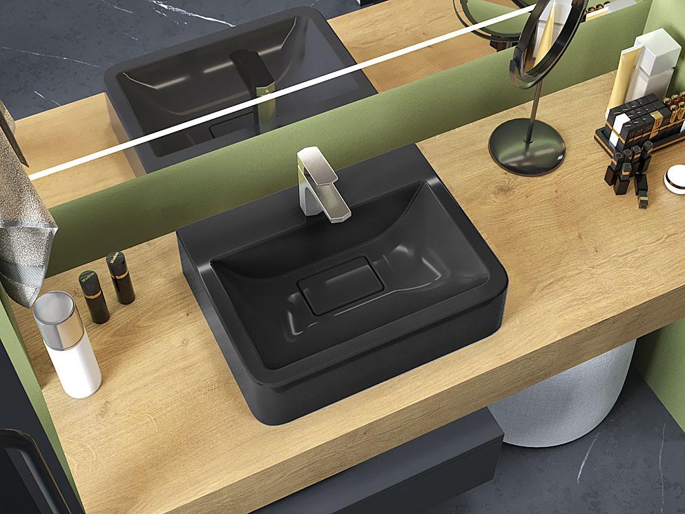 Раковина, Умивальник накладний Luxor Piano Black