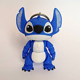 Брелок Стіч 3D на сумку та ключі, 9 см, пластик/3д підвіска на наплічник/Дитячий брелок для сумки