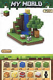 Конструктор магнітний Minecraft Magnetic Cube «Водоспад в джунглях» 128шт, фото 3