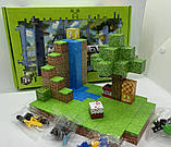 Конструктор магнітний Minecraft Magnetic Cube «Водоспад в джунглях» 128шт, фото 5