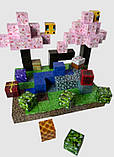 Конструктор магнітний Minecraft Magnetic Cube «Вечірка з сакурами» 128шт, фото 5