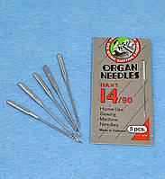 Універсальні Голки для побутових швейних машин №90 Organ Needles орігінал HA*1 набір 5 голок