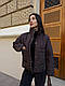 Осіння базова тепла жіноча стьобана куртка у стилі Зара тепла на блискавці без капюшона 150 силікон, фото 10