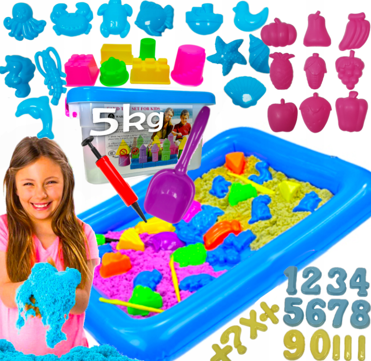 Кінетичний пісок набір з пісочницею і формочками 5 кг