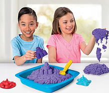 Кінетичний пісок набір з пісочницею і формочками 5 кг, фото 4