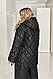 Осіння тепла жіноча стьобана куртка стильна зимова курточка на блискавці з капюшоном батал синтепон 200, фото 3