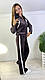 Жіночий прогулянковий костюм: Колір чорний, шоколадний, рожевий; Розміри 42-44, 46-48, 50-52, фото 5
